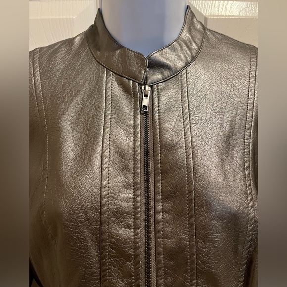 Baccini man-made metallic leather jacket - Picture 6 of 15